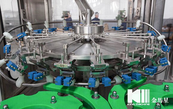 Washing heads of fruit juice filling machine Washing heads of fruit juice filling machine